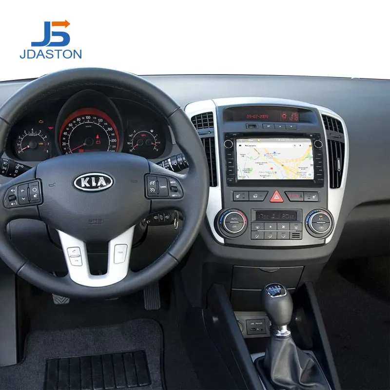 Sale JDASTON Android 9.0 Car Multimedia Player For Kia Ceed 2009 2010 2011 2012 2 Din Car Radio GPS Navigation DVD WIIF Stereo Audio 5