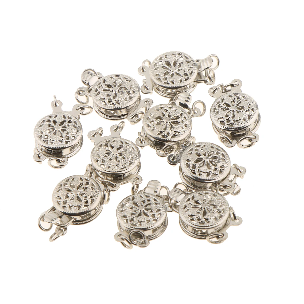 10 Pcs Copper Pendant Pinch Bails Connector Clasps Jewelry DIY Findings