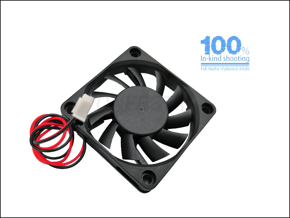 6010 Brushless Fan DC12V 6cm 60mm 60X60X10mm Fan 2Pin Small Power Supply Cooling Fan Length 250mm 10
