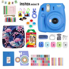 Фотокамера моментальной печати Fujifilm Instax Mini 9 5 цветов+ радужная пленка+ комплект аксессуаров-Чехол PU сумка+ альбом+ фильтр объектива+ наклейки+ рамка