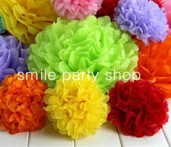 

10pcs/Lot Larger 16" (40CM) Pom Poms Ball-Tissue Paper Pom Poms Flower Weddings-Birthday-Baby Shower-Party decoration 29 color