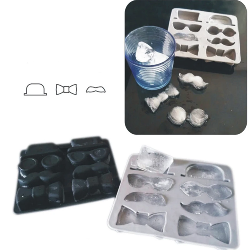 Творческий усы, шляпа Ice производитель кубиков формы DIY Форма для льда силиконовая для льда аксессуары для кухни с барной стойкой A