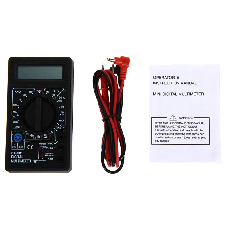 DT832 Multimetre Mini Digital Voltmeter Ammeter DC AC Voltage