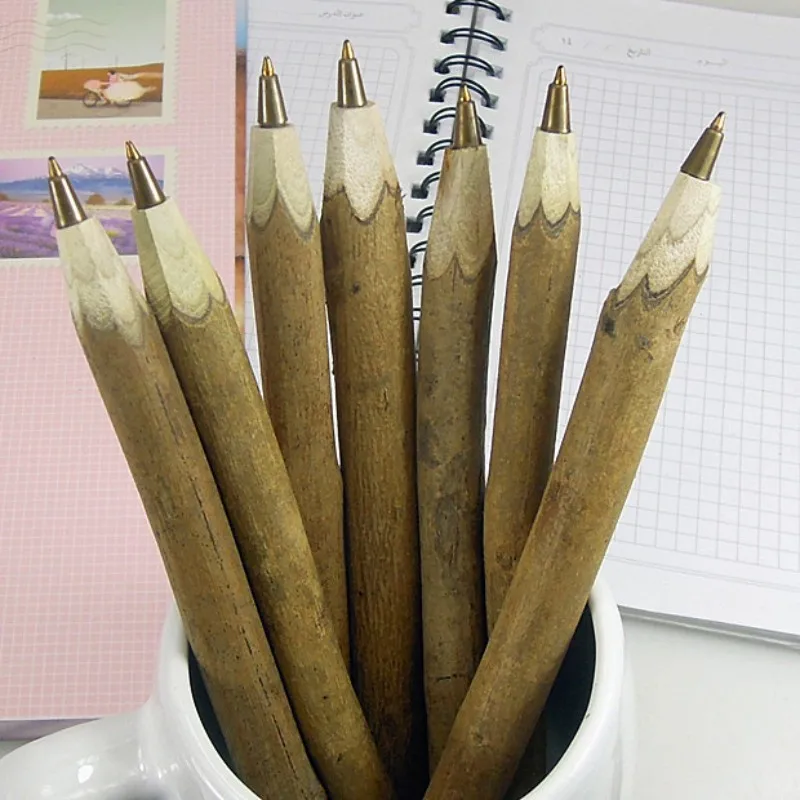 50 pcs/lot Creative handmade wooden ballpoint pen for writing