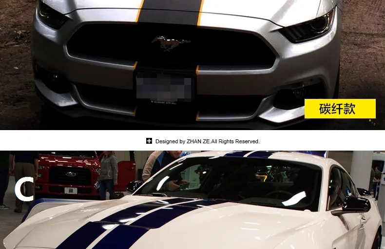 Подходит для Ford Mustang- модифицированный Карбон волокно специальная параллельная линия движение трек Lahua Наклейки Цвет Внешний ремень