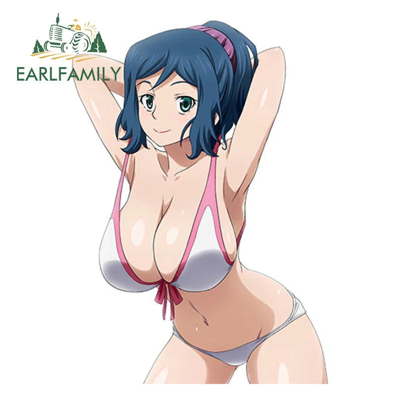

EARLFAMILY 13cm x 9.75cm Car Styling Super Sexy Girl Iori Rinko Anime Vinyl Decal Stickers for Window Bike Car Sticker Graphics
