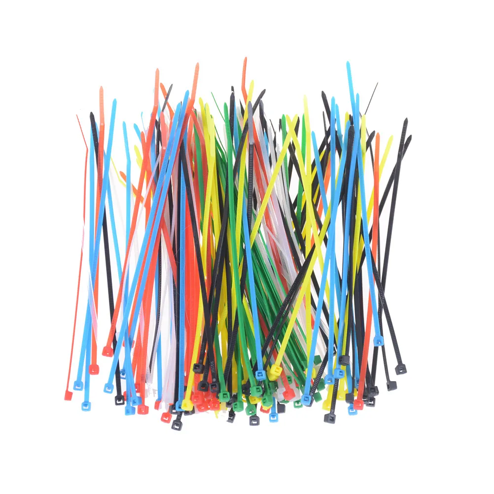 100pcs/bag 2.5*150 MM Self-Locking Plastic Nylon Wire Cable Zip Ties Cable Ties White Black Organiser Fasten Cable  6 Color