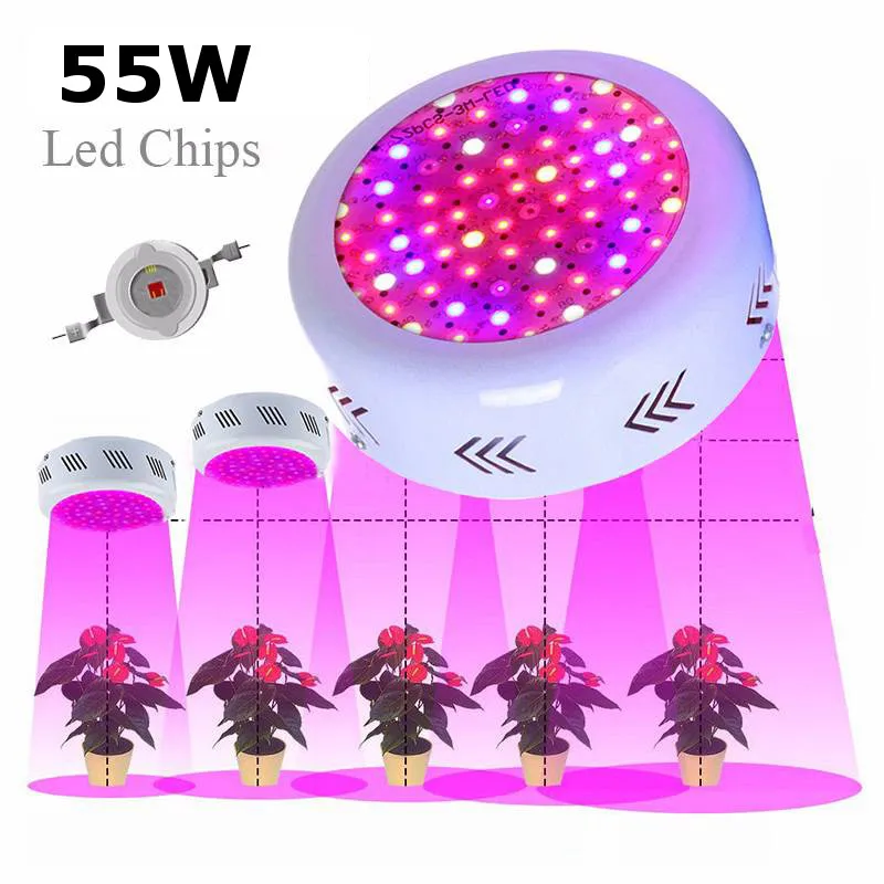 

Aluminum 55W 72 LED Grow Light Full Spectrum Panel Hydroponic Greenhouse Indoor Flower Plant Lamp AC85-265V AU/UK/EU/US Plug