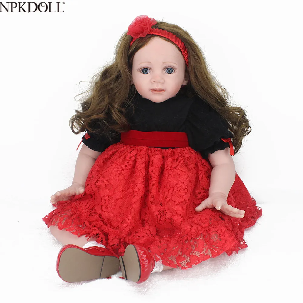 

NPKDOLL 24 inch 60cm Silicone Reborn Baby Dolls Alive Lifelike Dolls Realistic Reborn Babies Princess Girls Toys Birthday Gift