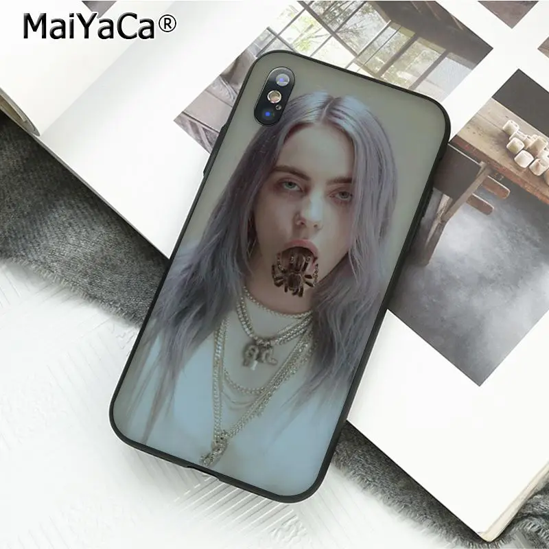 MaiYaCa Billie Eilish Горячая музыка певица звезда чехол для телефона для iphone 11 Pro 11Pro Max 6S 6plus 7 7plus 8Plus X Xs MAX 5 5S XR - Цвет: A15