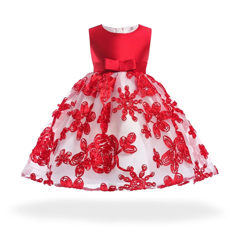 Free Shipping Cotton Lining Flowers Infant Dresses 2018 New Arrival