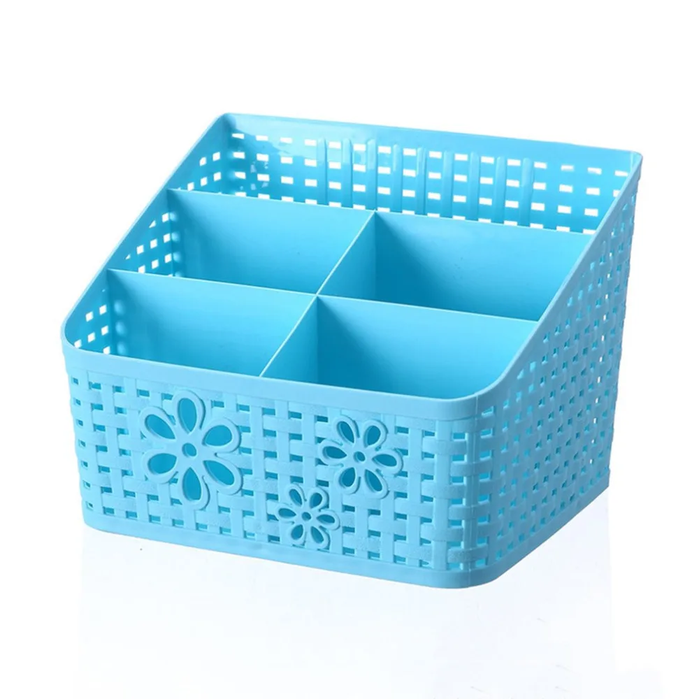 

5 Grid Desktop Organizer Storage Box Cosmetic Makeup Organizer Baskets Remote Control Holder 4 Colors