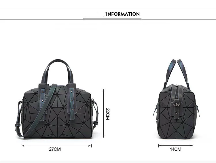 Новые модные сумки на молнии для женщин, светящийся мешок, сумка-тоут, геометрические стеганые сумки на плечо, простые складывающиеся сумочки Bolasa
