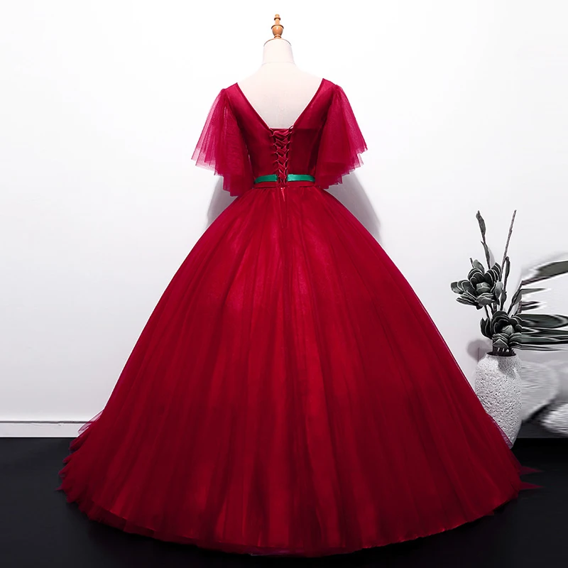 Пышные платья для 15 аппликации красное вино вышивка 16 Бальные платья Вечерние платья платье на заказ плюс размеры