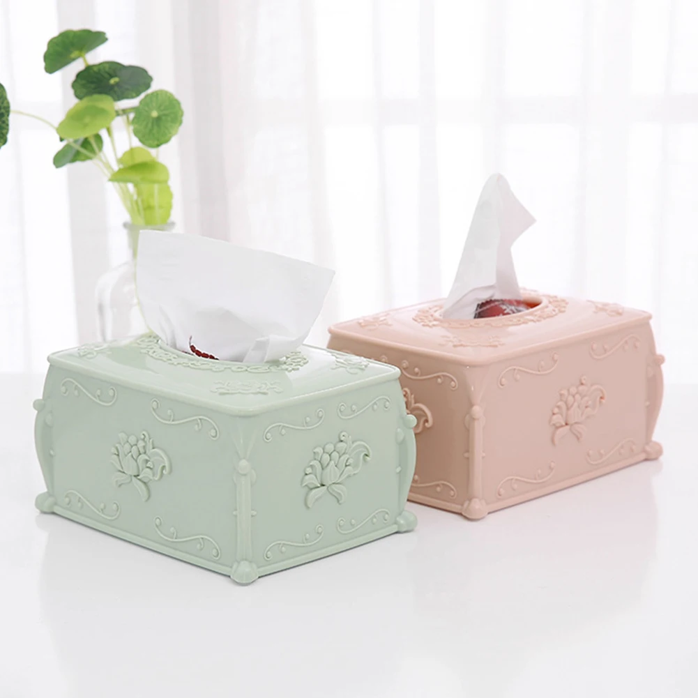 New Rectangular Stylish Plastic Practical Napkin Holder Tissue Box