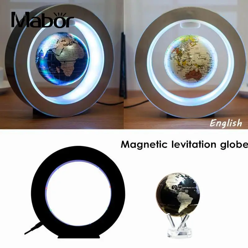 2W DC12V Magnetic Levitation Floating Globe Map w/LED Light Home Decor EU Plug 2W DC12V Magnetic Levitation Floating Globe Map w/LED Light Home Decor EU Plug
