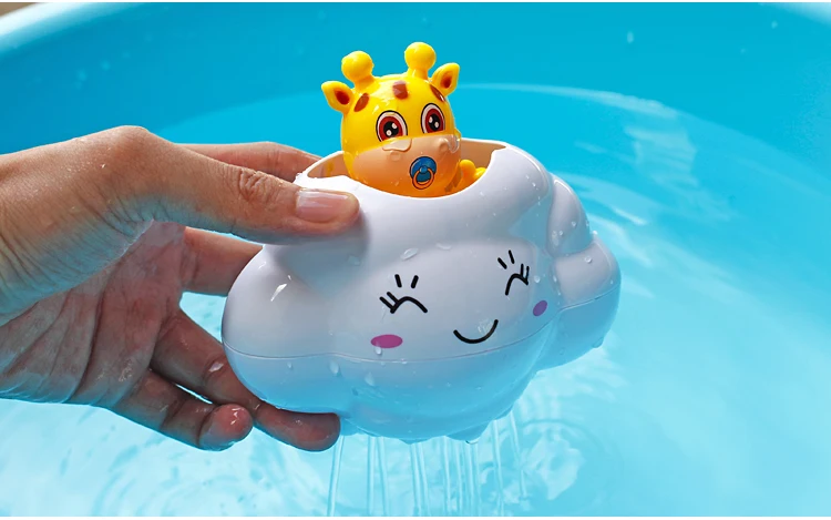 Детские игрушки для купания, плавающих милый мультфильм Дождевые облака с оленями Ванна Душ игрушки детям играть водные игры пляж Ванна