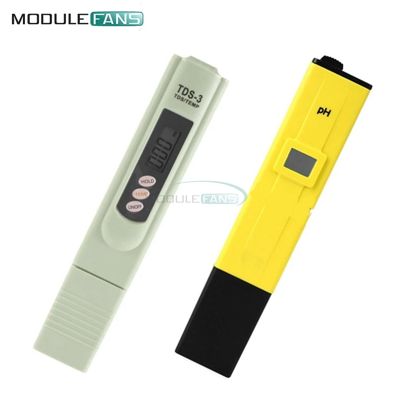 

Portable Pocket Pen Digital PH Meter + TDS Tester Water Quality Purity Monitor Device 0-9990 PPM for Aquarium Pool Hydroponic