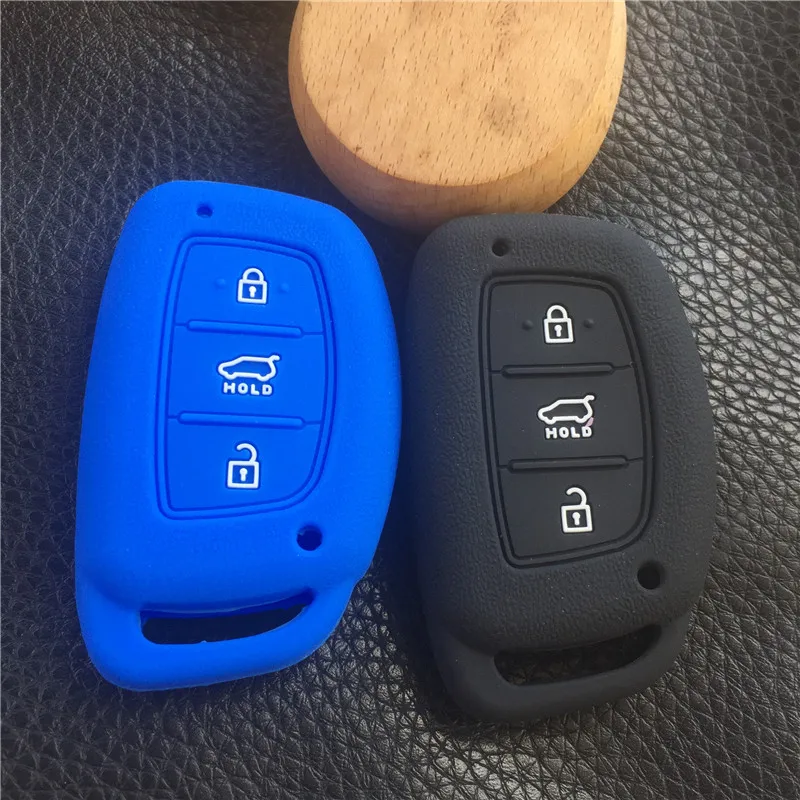 

Silicone rubber car key case cover for hyundai MISTRA Sonata 9 ELANTRA Tucson 3 button smart key cover case