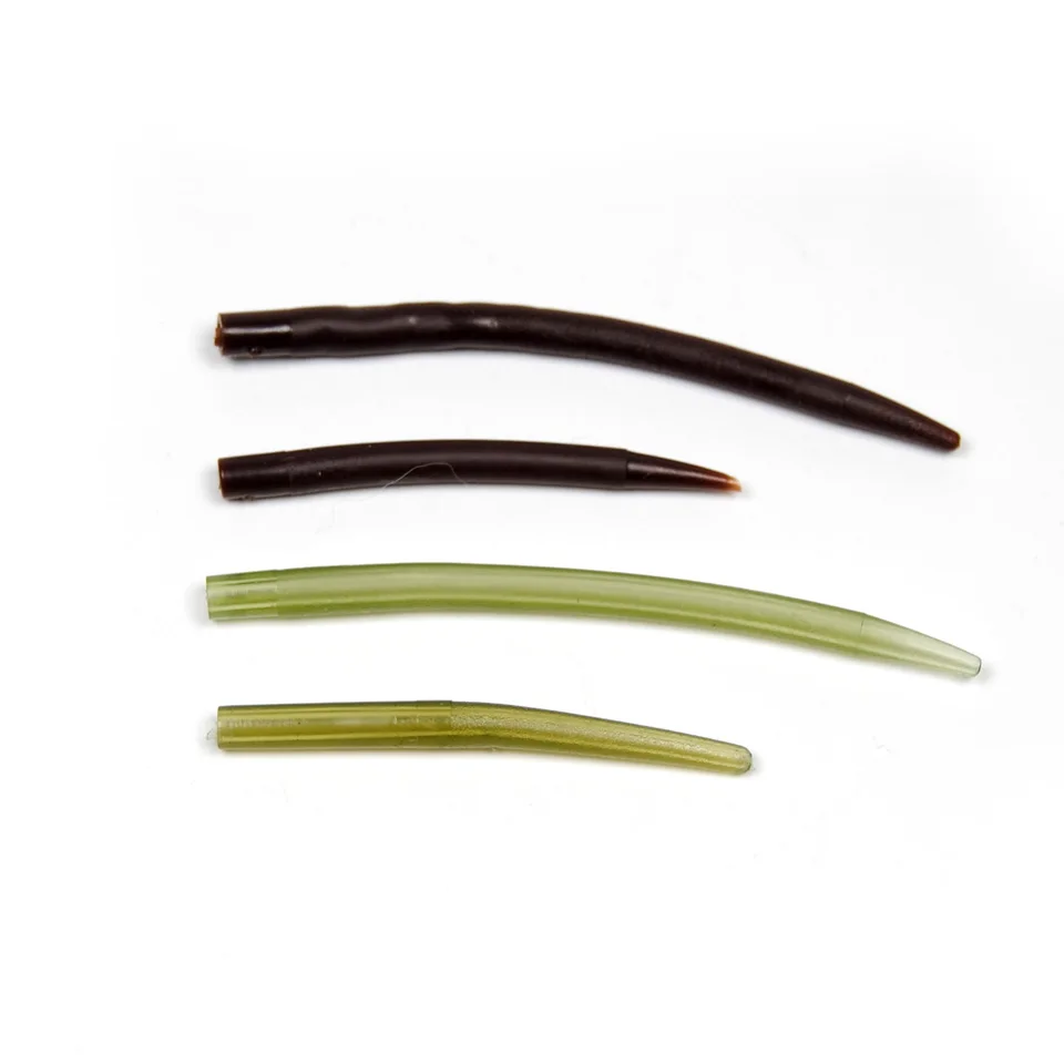 

[20pcs/pack] Soft Rubber Cone Sleeve for Carp Fishing Rig Making Terminal Tackle Green Brown Color [LYPJ-006]