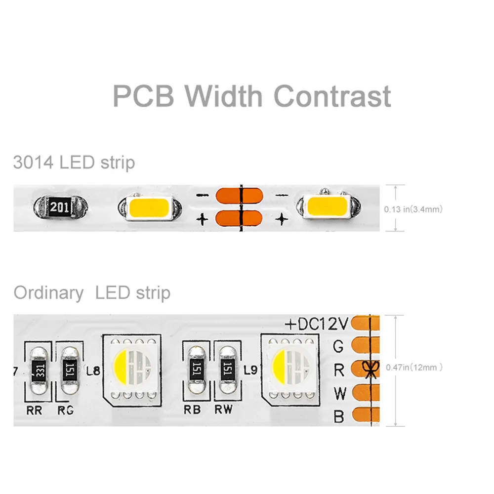 DC12V 5m 3014 Светодиодные ленты лента 3 мм/5 мм/8 мм Ширина 60/90/120/168 светодиодный s/m теплый белый/холодный белый супер яркий гибкий светильник