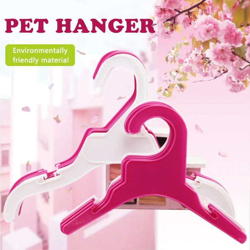 

Dog Product 18cm/25cm Dog Clothing Hanger Durable Plastic Pet Clothes Rack 10PCS Portable Pet Accessories