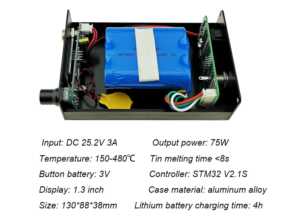 KSGER T12 Soldering Iron Station Lithium Battery Power Supply Tips STM32 V2.1S OLED DIY Kits Aluminum Alloy FX9501 Electric KSGER T12        STM32 V2.1S OLED DIY K (17)