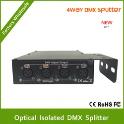 Бесплатная доставка DHL оптовая продажа 4 шт. высокого качества Оптический изолированный DMX Splitter, 4 dmx-сплиттер для свет этапа Splitter