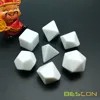 Bescon Blank Polyhedral RPG Dice Set 42pcs Artist Set, Solid Black and White Colors in Complete Set of 7, 3 Sets for Each Color 6