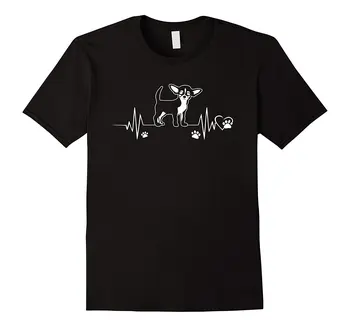 

Heartbeat Chihuahua Dog T-Shirt, Heartbeat Paw Dogs Shirt Mens Top Tee Fashion T-Shirt Men Clothing Male Best Selling T Shirt
