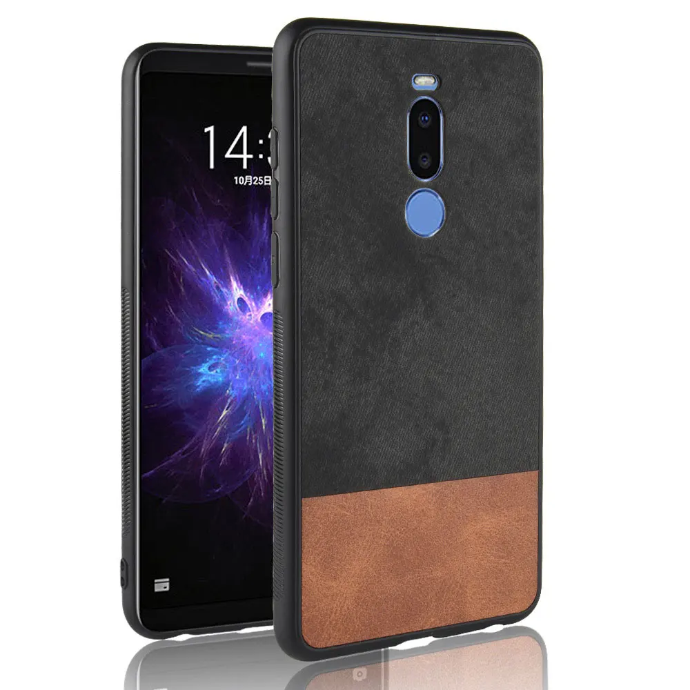 

subin For Meizu X8 Case Soft TPU Cover Anti-knock Phone Case For Meizu X8 Leather Protective Cases Color stitching Back Cover