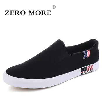 

ZERO MORE Men Shoes Canvas Denim Slip On Men Casual Shoes New 2019 Plimsolls Breathable Male Footwear Spring Sneakers Black Blue