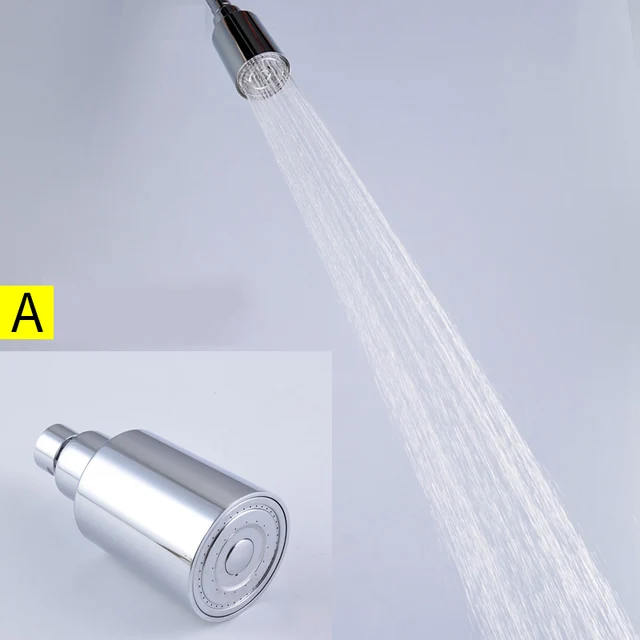 Bathroom Solid Brass High Pressure Small Matte Black Rain Shower Head Wall Mounted ABS Chrome Adjustable Bath Top Spray Shower A