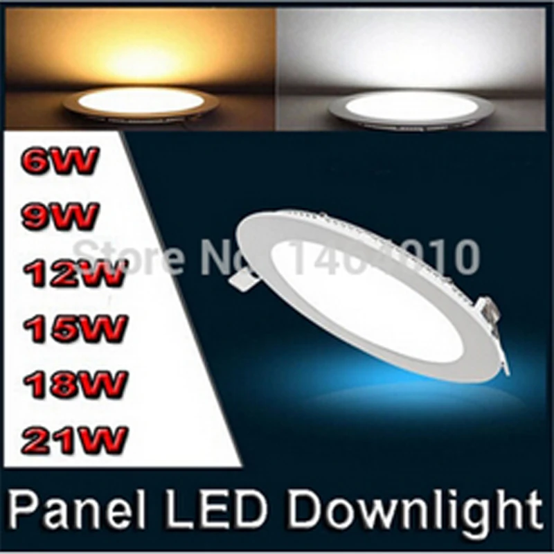 

Ultra thin 6W / 9W / 12W / 15W/ 18W/ 21W LED Ceiling Recessed Grid Downlight / Slim Round Panel Light