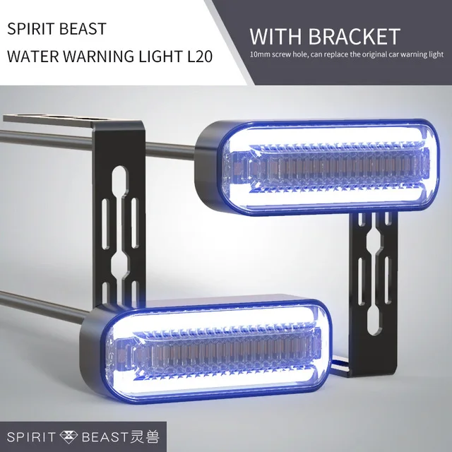 Аксессуары для мотоциклов Spirit Beast, сигнал поворота, подсветка дневных ходовых огней, сигнальные огни для мотокросса - Цвет: Blue with bracket