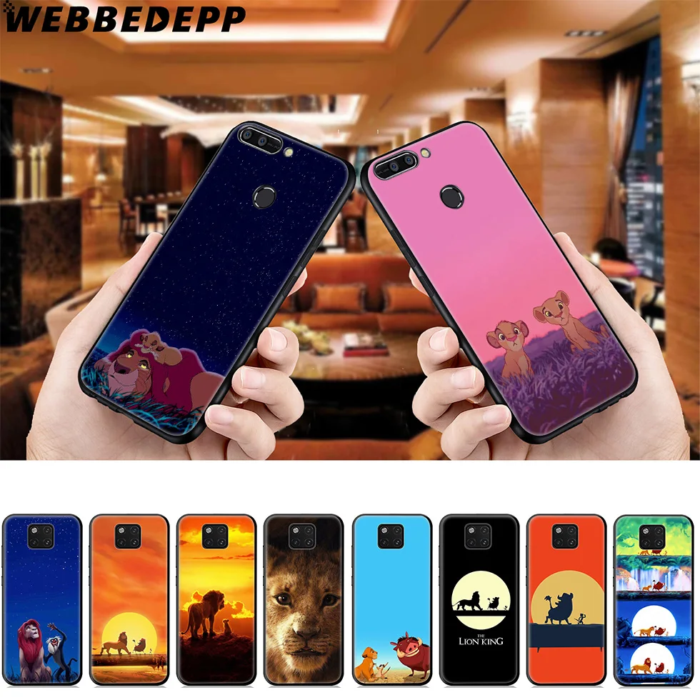 Мягкий чехол WEBBEDEPP Lion King для Huawei Mate Honor 20 6A 7A 7C 7X 8 9 9X 10 View Lite Pro 30 |