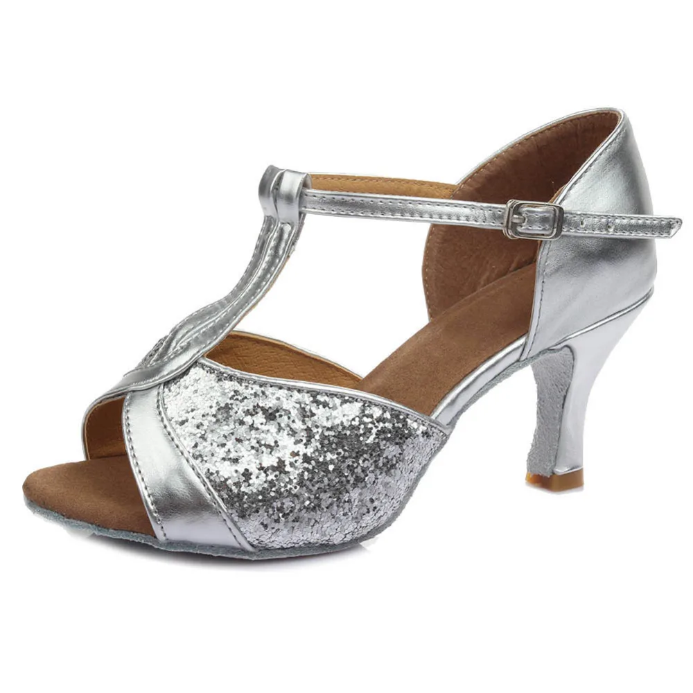  Hot Selling Women Girls Latin Dance Shoes Satin /Glitter Tango dance shoes Ballroom Dance Shoes Hig