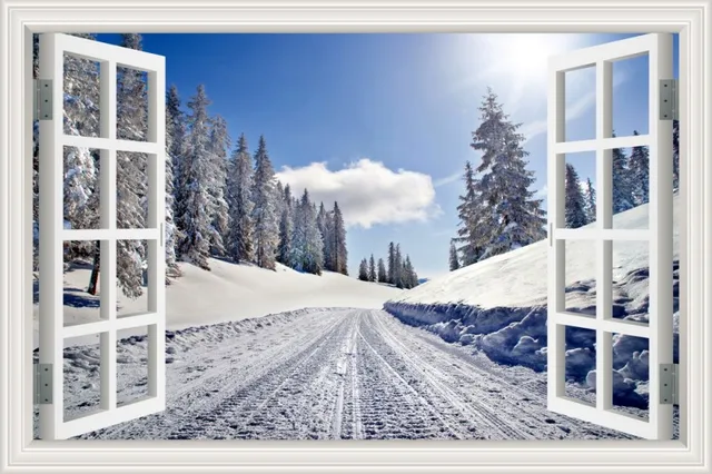 3D Tree forest snow winter Wallpaper Decal Dercor Home Kids Nursery Mural Home 3D Tree forest snow winter Wallpaper Decal Dercor Home Kids Nursery Mural Home