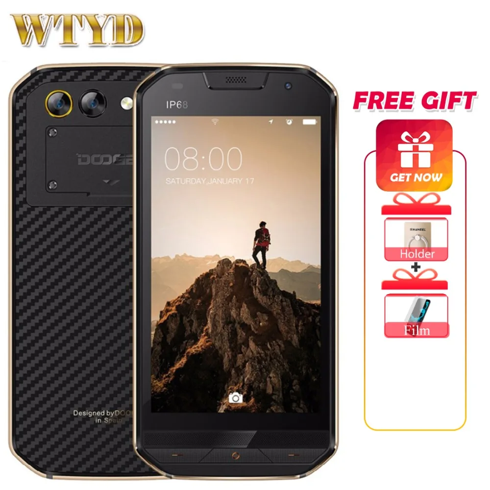 DOOGEE S30 5580 мАч с боковым отпечатком пальца Двойная камера 5 В/2A 0 &quotHD Android 7 2 Гб ОЗУ 16