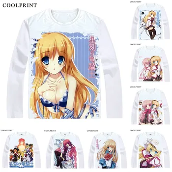 

Moe Anime Dragonar Academy T-Shirts Multi-style Long Sleeve Shirt Seikoku no Dragonar Ash Blake Silvia Lautreamont Cosplay Shirt