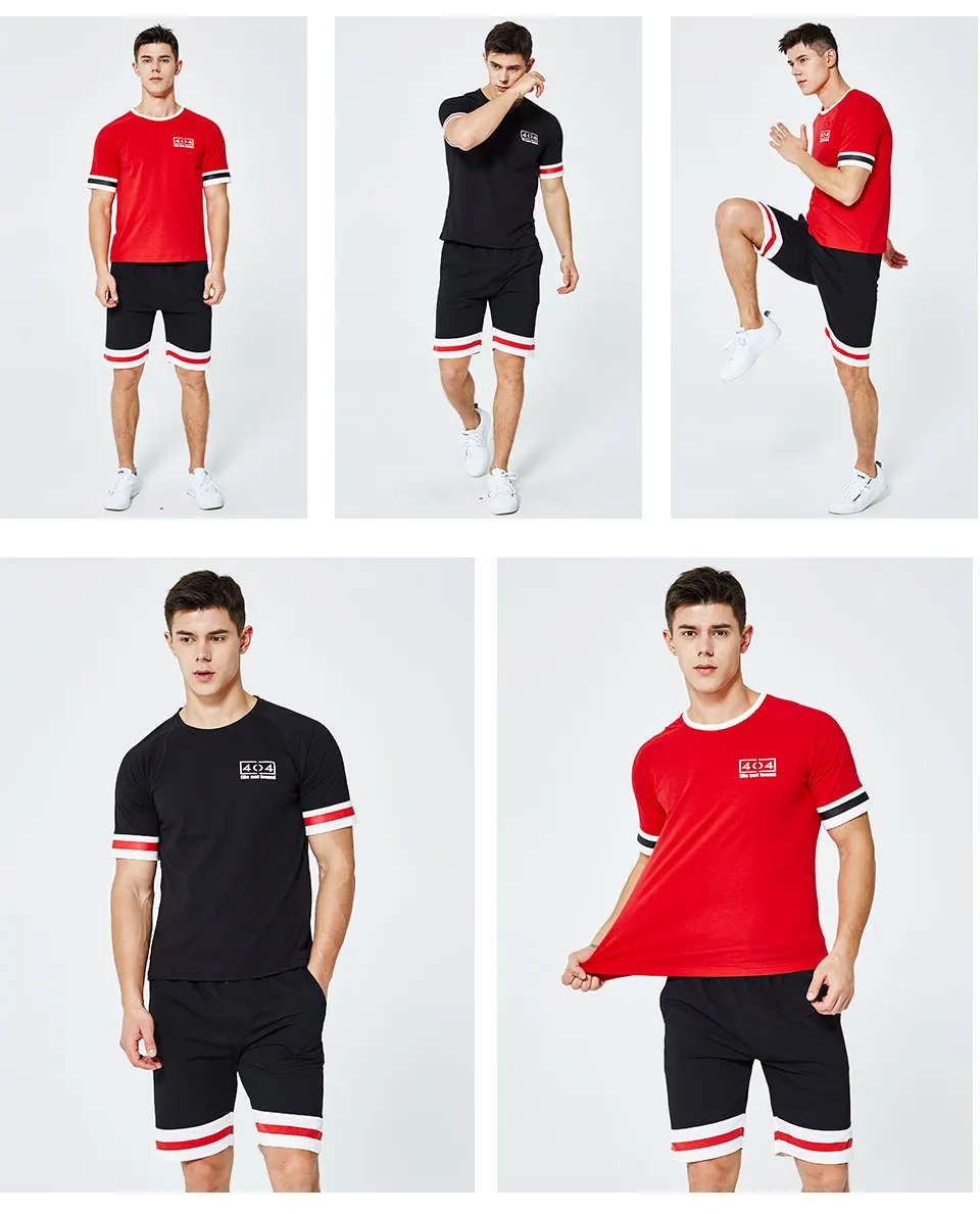 Новинка 2019, мужские короткие комплекты, полосатая футболка с короткими рукавами и шорты, мужской спортивный костюм, штаны для бега