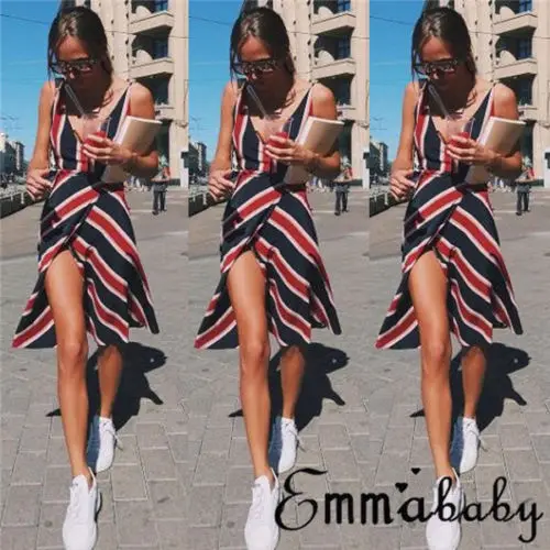 

2018 New Fashion Hot Popular Boho Summer Women's Short Party Cocktail Casual Beach Dress Sundress USA