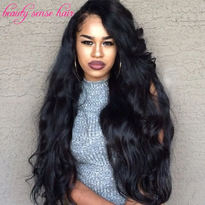

150 density human hair wigs Free shipping Brazilian Silk Top Full Lace wig with baby hair long Wavy Glueless Lace Front wig