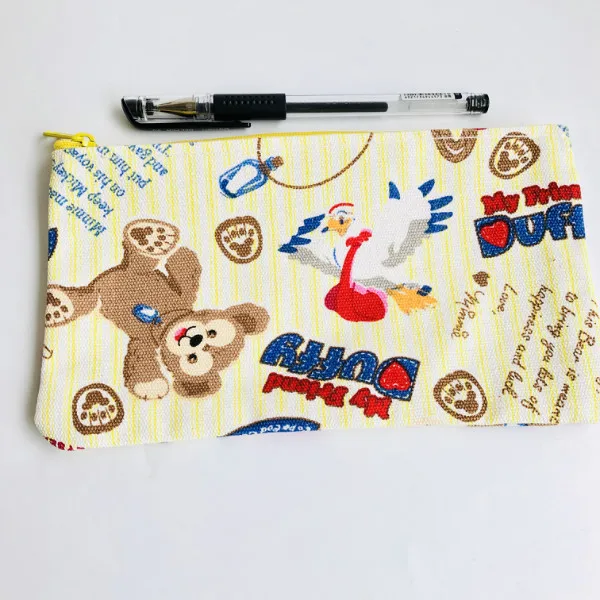 Бежевый IVYYE, 1 шт., Duffy shelliemei bear, аниме, косметика, сумки, холст, на молнии, школьный пенал, чехол для хранения, ручка, сумка, канцелярские принадлежности, новинка - Цвет: Бежевый
