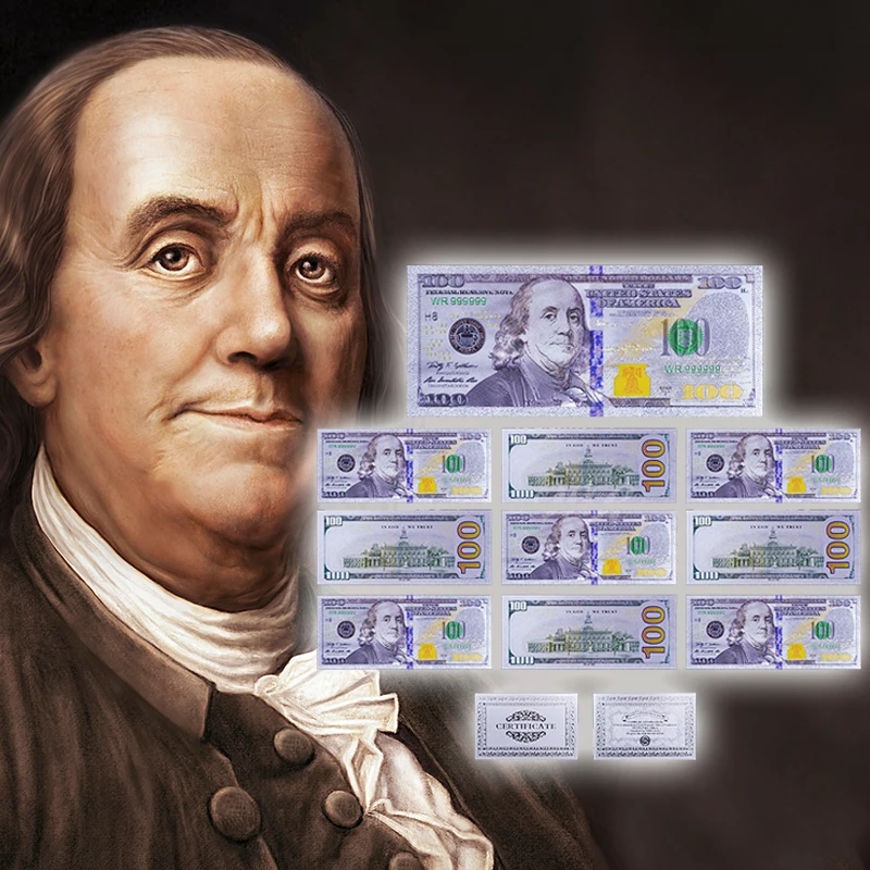 WR USD 100 Американский Мир бумажные деньги качество 999 9 серебряная фольга