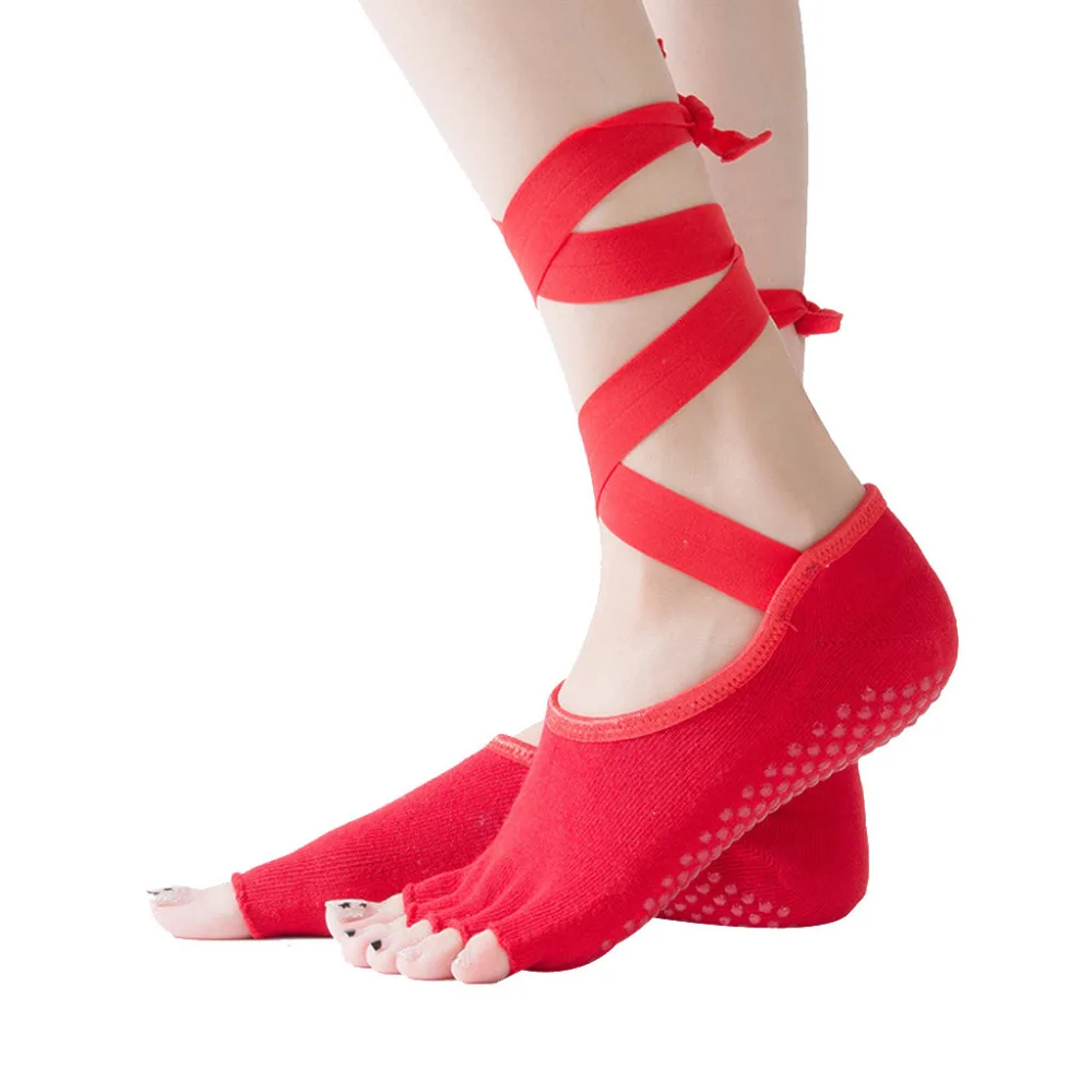 1 Pair Women Yoga Socks Anti slip Silicone Toes Warm Socks Five Fingers Non-Slip Massage Sport Socks Breathable 2019 new #4m19 (11)