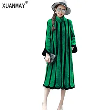 New Winter high-quality women imitation fur coat longer section fashion thickening warm large size imitation rabbit fur fur coat