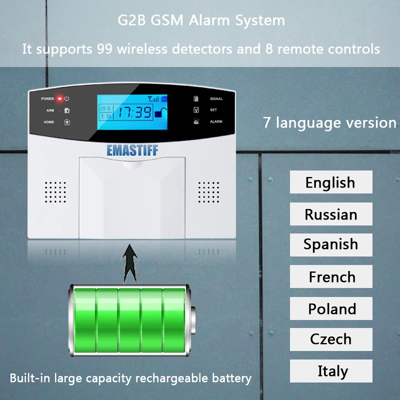 IOS Android приложение проводной беспроводной домашней безопасности ЖК PSTN wifi GSM сигнализация домофон пульт дистанционного управления Автонабор сирена датчик комплект