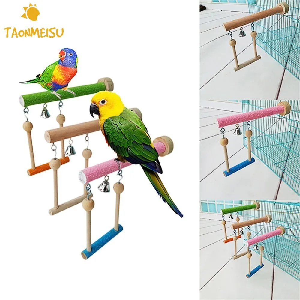 Multifunctional Bird Toy Parrot Swing Stand Claws Honing Boredom