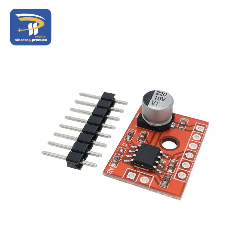 

Super Mini Digital Amplifier Board 1 * 5W Class D Digital 2.5V To 5.5V Power Amplifier Board Efficient Class AB/D Optional